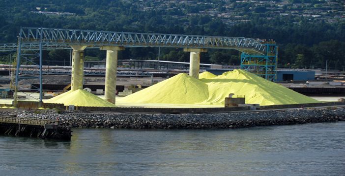 La sobreoferta global de azufre provoca  una notable caída de su cotización en el último bimestre